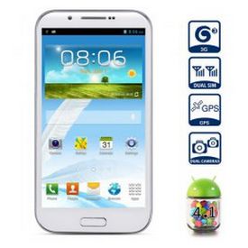 Freegape Brand GT-H7100 Android 4.1 3G Smartphone 1GB RAM 5.3 inch QHD Screen GPS MTK6577 Dual Core 1GHz 8MP Camera (White) Freegape Brand GT-H7100 Android 4.1 3G Smartphone 1GB RAM 5.3 inch QHD Screen GPS MTK6577 Dual Core 1GHz 8MP Camera (White)