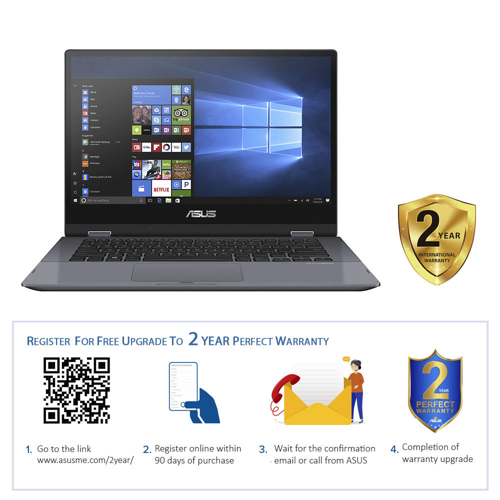 Asus VivoBook Flip 14 TP412FA i3 4GB, 128GB 14" Laptop