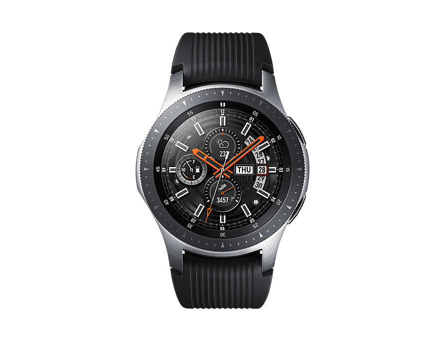ساعة سامسونج جلاكسي الذكية ,R800 (46mm) 1.3" BT, أسود/ فضي
