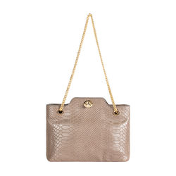 Las Handbags Leather For Women Online Hidesign Sb Aliya 01 Women S Handbag Snake Metallic