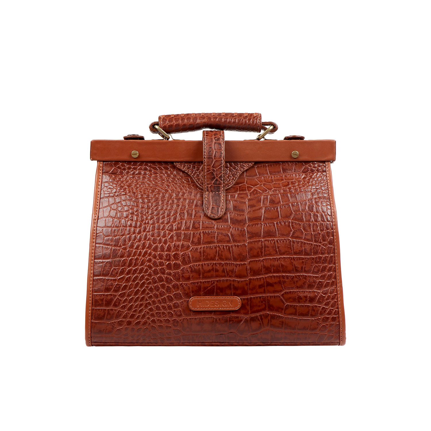 HIDESIGN GRAZIA TAN COLOUR CROCO LEATHER WOMENS HANDBAG
