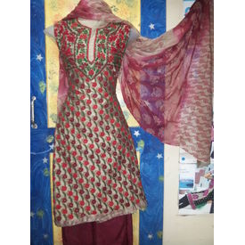 Mamta - 1124MT14WHSK - Kora Silk Suit Mamta - 1124MT14WHSK - Kora Silk Suit