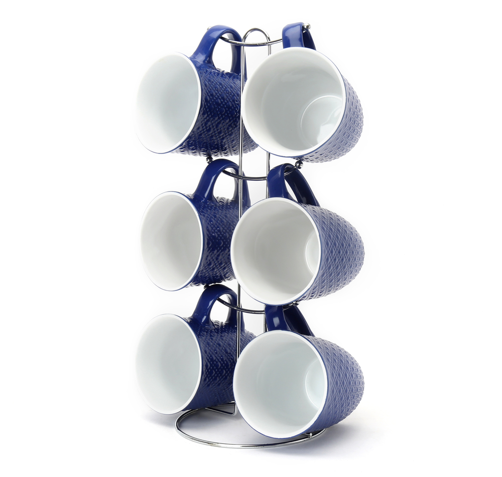 Buy Elite Stone Coffee Mug Set of 6 with Stand - @home by Nilkamal ... Buy Elite Stone Coffee Mug Set of 6 with Stand - @home by Nilkamal ...