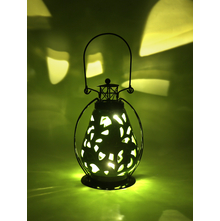 LED Hanging 14 cm x 11 cm x 20 cm Lantern - @home by Nilkamal, Green